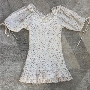 Mable Floral White Dress